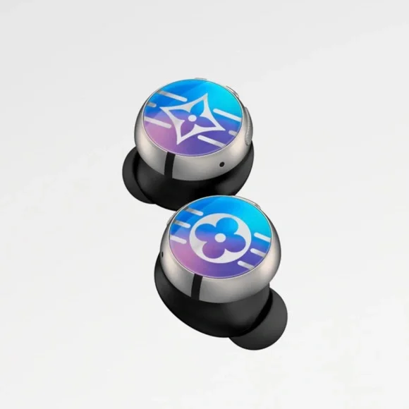 Louis Vuitton Wireless Earbuds with Charging Case Light Up Blue to Violet Earbud Headphones